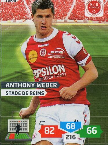 Carte Panini Foot Adrenalyn 2013 / 2014 Sdr-8 Anthony Weber Reims