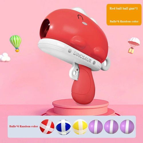 Pistolet À Balle De Dinosaure Pour Enfants",Cible De Tir Collante,Sports D'intérieur Et D'extérieur Interactifs Familiaux,"Jouets De Puzzle Pour Enfants De 3 À 6 Ans - Type Red Gun And 6 Ball