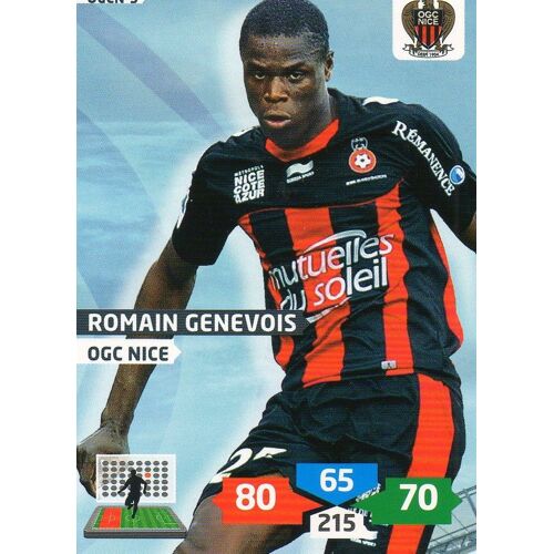 Carte Panini Foot Adrenalyn 2013 / 2014 Ogcn-3 Romain Genevois Nice