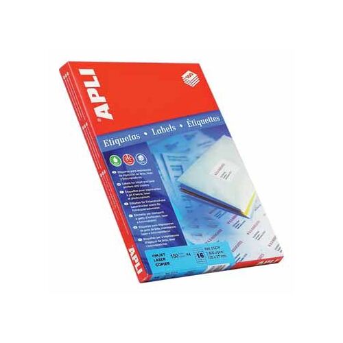 Apli Paper - 33.9 X 64 Mm 2400 Unités (100 Feuille(S) X 24) Étiquettes