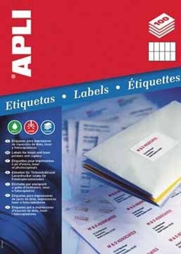 Apli Étiquettes Blanches Ft 105 X 57 Mm, 1000 Pièces, 10 Par Feuille (1278) 1 Unité(S)