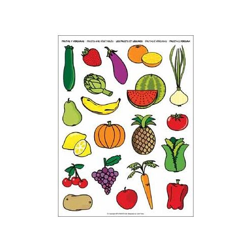 Apli Autocollants À Thème Fruits Et Légumes, 60 Étiquettes 1 Unité(S)
