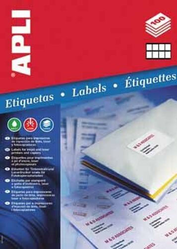 Apli Paper - Étiquettes - Blanc - A7 (74 X 105 Mm) 800 Unités ( 100 Feuille(S) X 8 )