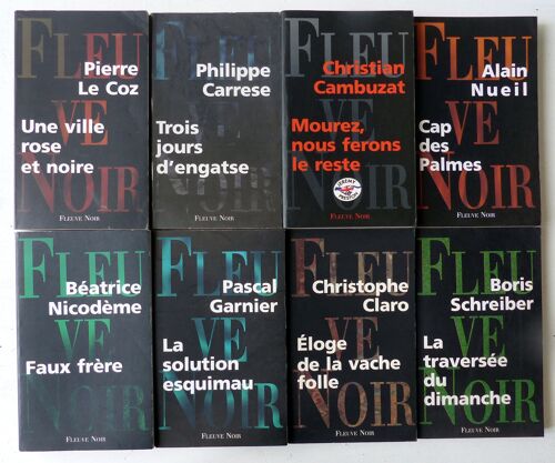 Lot De 17 Romans Policiers De La Collection Les Noirs (Fleuve Noir, 1995-1999), Par Jason Starr, Pascal Garnier, Philippe Carrese Et Divers Auteurs