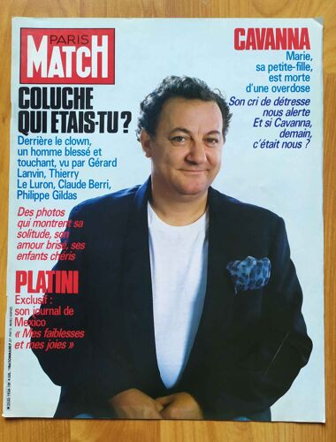 Paris Match N°1936 - Coupure De Presse - Coluche