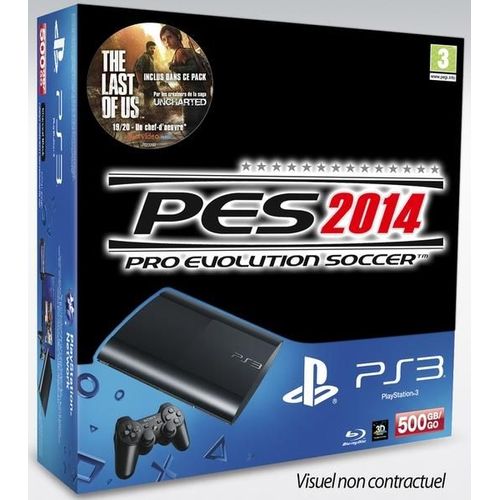 Pack Ps3 500 Go Noire + Pes 14 (+ Inclus The Last Of Us)