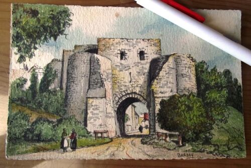 Carte Postale Écrite En 1942.Provins La Porte St Jean Par Barday