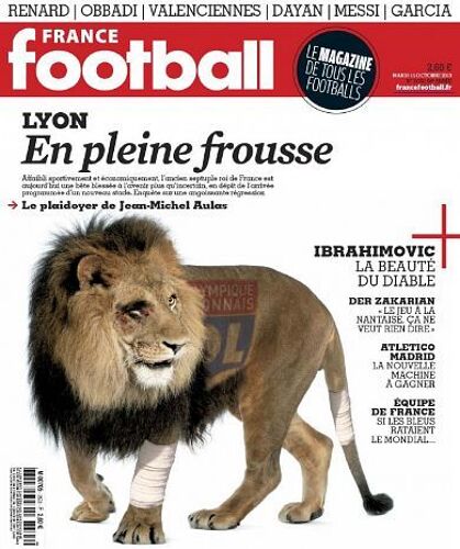 France Football N° 3523 - 15 Octobre 2013 - Lyon : En Pleine Frousse
