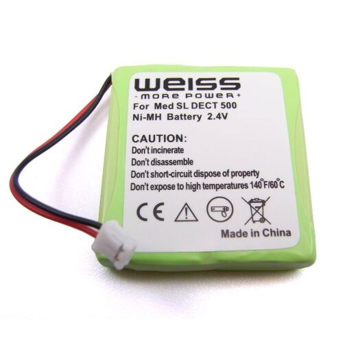 Batterie WEISS pour AVM FRITZ! MT-D / Medion Slim Dect 500