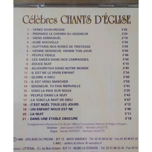 Célèbres Chants D'église Avent - Noël Vol. 1