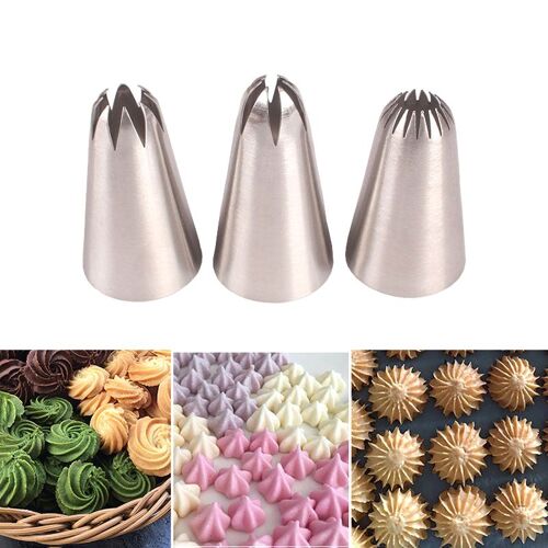 Douilles De Glaçage Pour Gâteaux, 3 Pièces, Douilles De Cupcake, Conseils De Pâtisserie, Décoration De Gâteau Fondant, Outils De Cuisine Faciles Et Uniques, Meilleures Ventes