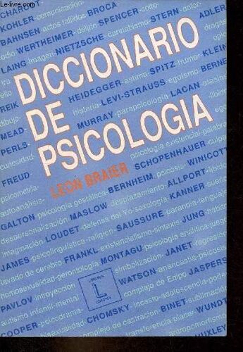 Diccionario De Psicologia - Dédicace De L Auteur.