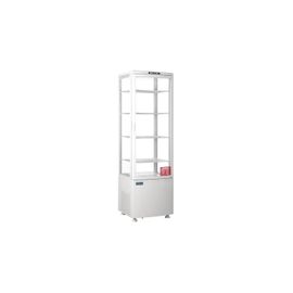 Vitrine ventilée positive 235 Litres, 4 faces vitrées, Blanche, 375 W, 220 V - MONO