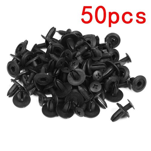 Rivets De Fixation En Plastique Noir, Trou De 6mm, Clips De Fixation Pour Garde-Boue De Pare-Choc De Voiture, Pour Honda Toyota