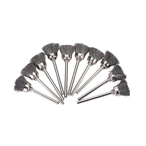 Coupe en fil d'acier inoxydable, Mini brosse adaptée à l'outil rotatif Dremel, accessoire 13mm 10 pièces