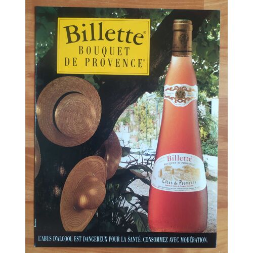 Publicité Papier - Côtes De Provence, Vin Rosé Billette De 1991