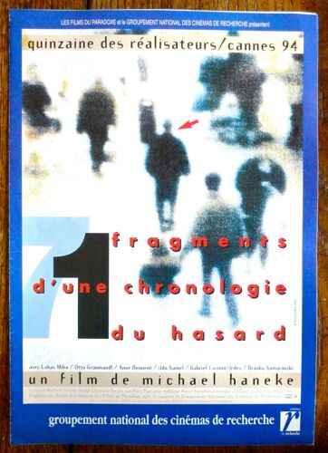 71 Fragments D'une Chronologie Du Hasard Dossier De Presse