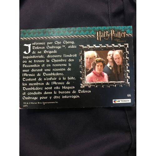 Carte Harry Potter Et L Ordre Du Phenix - Bombarda Maxima - 66 - Artbox