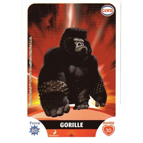 Carte À Collectionner Le Collector Cora Gorille Du Film Kung Fu Panda 2 N° 43 / 112 Dreamworks