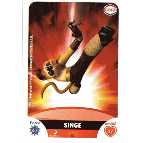 Carte À Collectionner Le Collector Cora Singe Du Film Kung Fu Panda 2 N° 48 / 112 Dreamworks