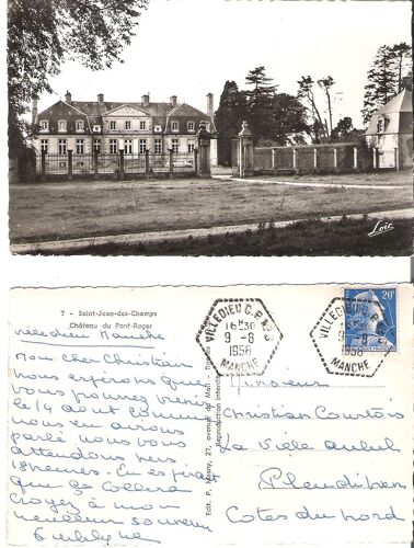 Carte Postale 50 Saint Jean Des Champs / Château Du Pont-Roger /