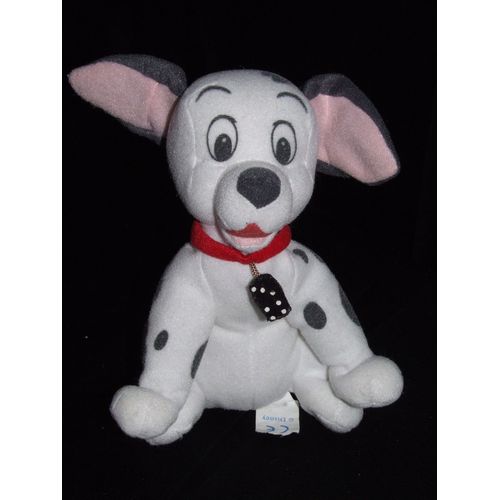Chien Dalmatien Doudou Jemini Disney Collier Rouge Avec Domino Peluche De 17 Cm Assis
