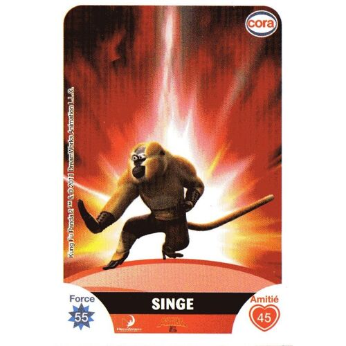 Carte À Collectionner Le Collector Cora Singe Du Film Kung Fu Panda 2 N° 49 / 112 Dreamworks