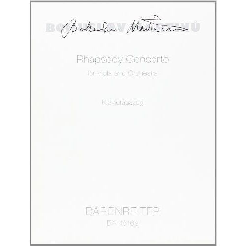 Rhapsody Concerto (1952) Klavierauszug - Viola Und Klavier