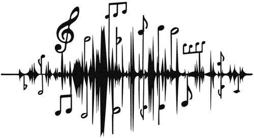 Décoration murale en métal Musique