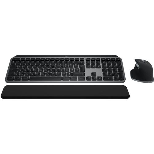 ENSEMBLE CLAVIER SANS FIL AZERTY + SOURIS SANS FIL RECHARGEABLE LOGITECH MX KEYS S COMBO POUR MAC GRIS SIDÉRAL
