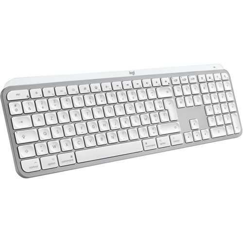 CLAVIER SANS FIL AZERTY LOGITECH MX KEYS S POUR MAC GRIS PÂLE