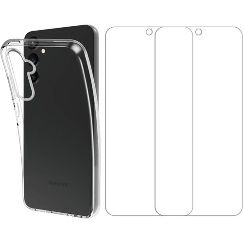 Essentiel B - Pack Samsung A55 Coque + Verre Trempé - Transparent