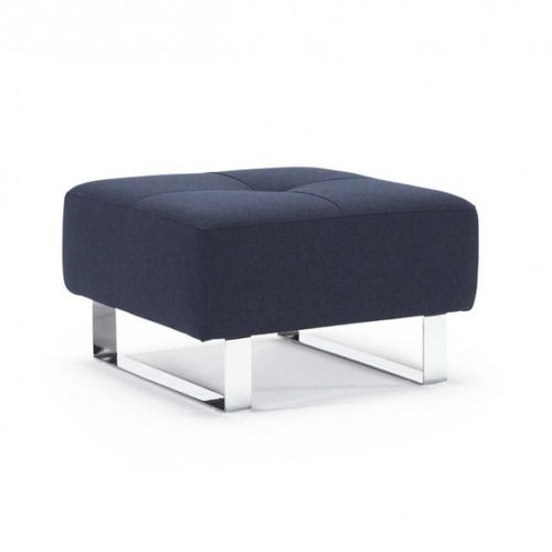 Innovation Living Pouf Design Cassius Deluxe Excess 65*65 Cm Tissu Mixed Dance Blue