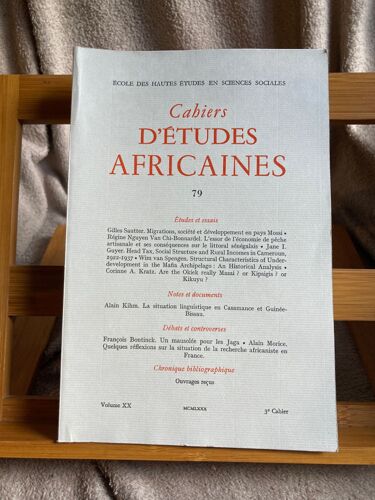 Cahiers D'études Africaines N°79 - Volume Xx 1980 3e Cahier