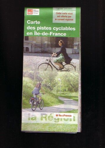Carte Des Pistes Cyclables En Île De France 1 Cm = 530 Mètres -  153000