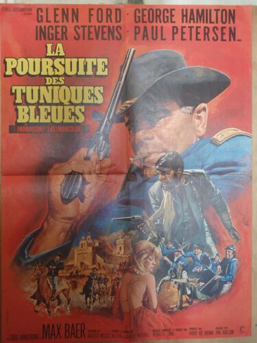 La Poursuite Des Tuniques Bleues - 1967 - Affiche Originale Pliee 60 X 80 - Glenn Ford - Western