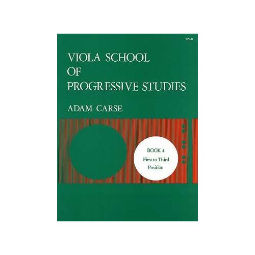 Viola School Of Progressive Studies - Book 4 First To Third Position - Ecole De Violon Études Progressives - Livre 4