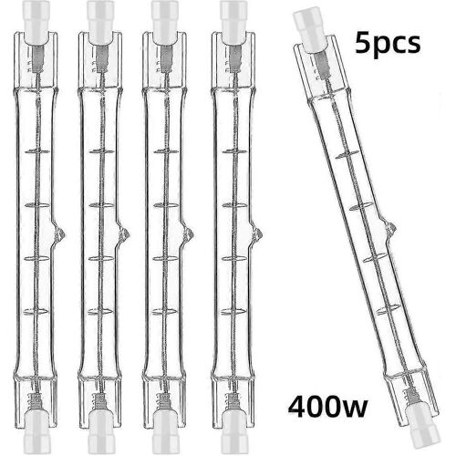 5pcs R7s 118mm 400w Lampe Halogène Crayon Ampoule Dimmable Ac 220-240v 7500lm J118 Linéaire Halogen Spotlight