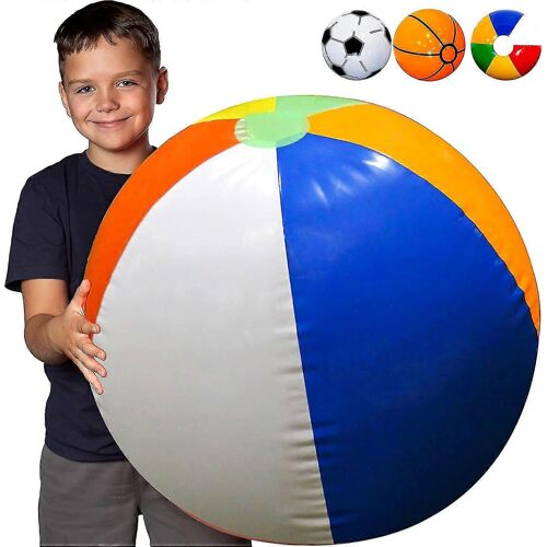 Large Beach Ball For Kids Or Adults - Easy To Inflate And Durable Material
