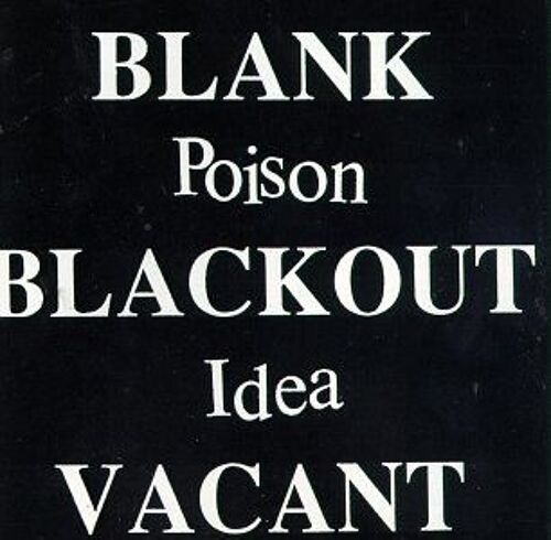 Blank Blackout Vacant Poison Idea