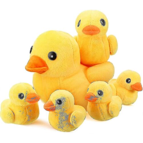 6 Pieces Duck Stuffed Animals With Babies Duck Playset Toy 8 Inch Stuff Plush Ducks And 5 Pcs 5 Inch