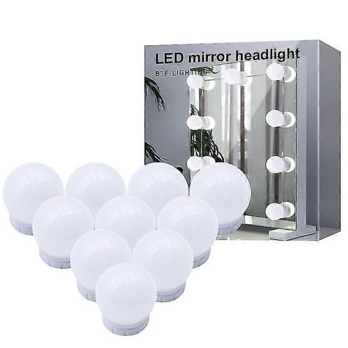 Hollywood Mirror Usb Makeup Avec Lumières Allumées 10 Ampoules 3 Modes D¿Éclairage (Uniquement Des Lumières) 
