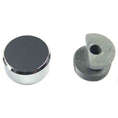 Patte à glace laiton chromé Ø 18 mm - Lot de 4