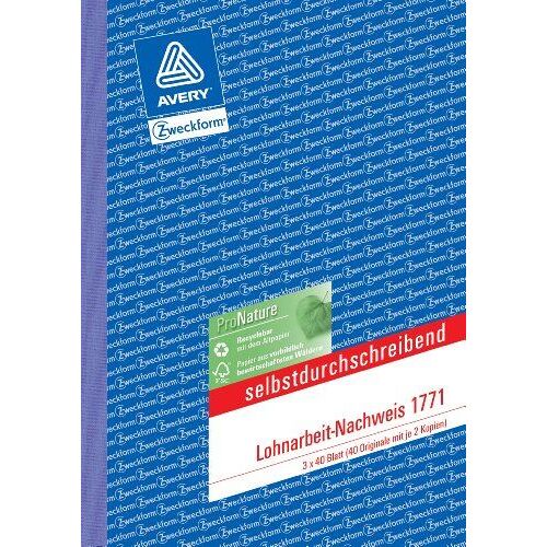 Avery Zweckform Formularbuch "Lohnarbeit-Nachweis", Sd, A5
