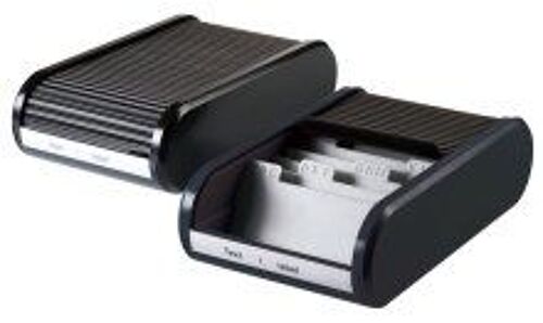 Helit Visitenkartenbox Linear, Lichtgrau