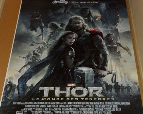 Thor / Le Monde Des Tenebres / Natalie Portman / Affiche Officielle Cinema 118x156