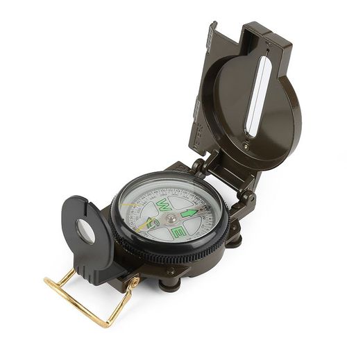 Boussole Militaire De Randonnée En Plein Air, À Lentille Pliante, Pour Randonnée En Plein Air, Positionnement, Mesure De La Pente, Azimut