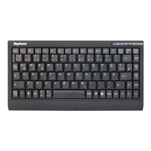 KeySonic SoftSkin Mini Tastatur, Anschlusskabel, schwarz