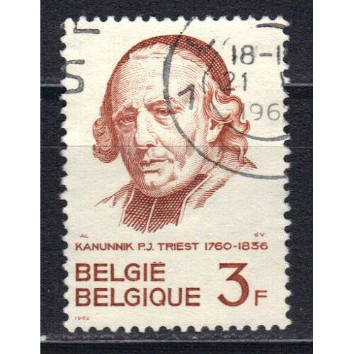 Belgique 1962 : En L'honneur Du Frère Alexis-Maris Gochet Et Du Chanoine Triest : Chanoine Triest - Timbre Oblitéré
