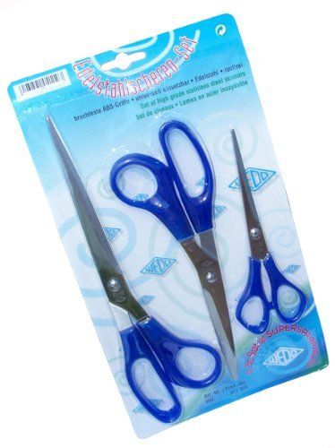 Wedo Set De Ciseaux Inox, De 3 Pieces, Longueur: 160/210/255